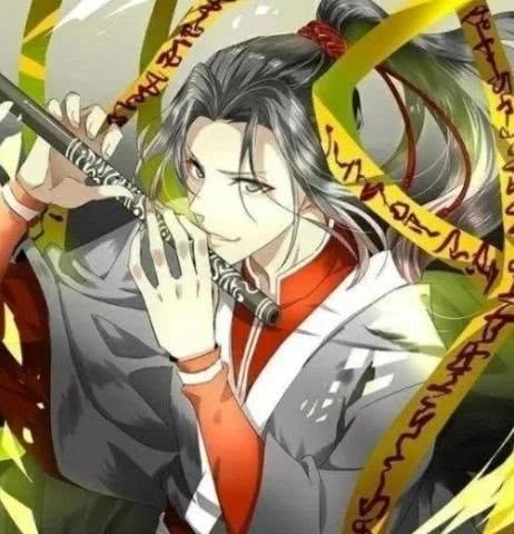《魔道祖师》同人壁纸:末图的魏无羡手拿笛子,帅得有