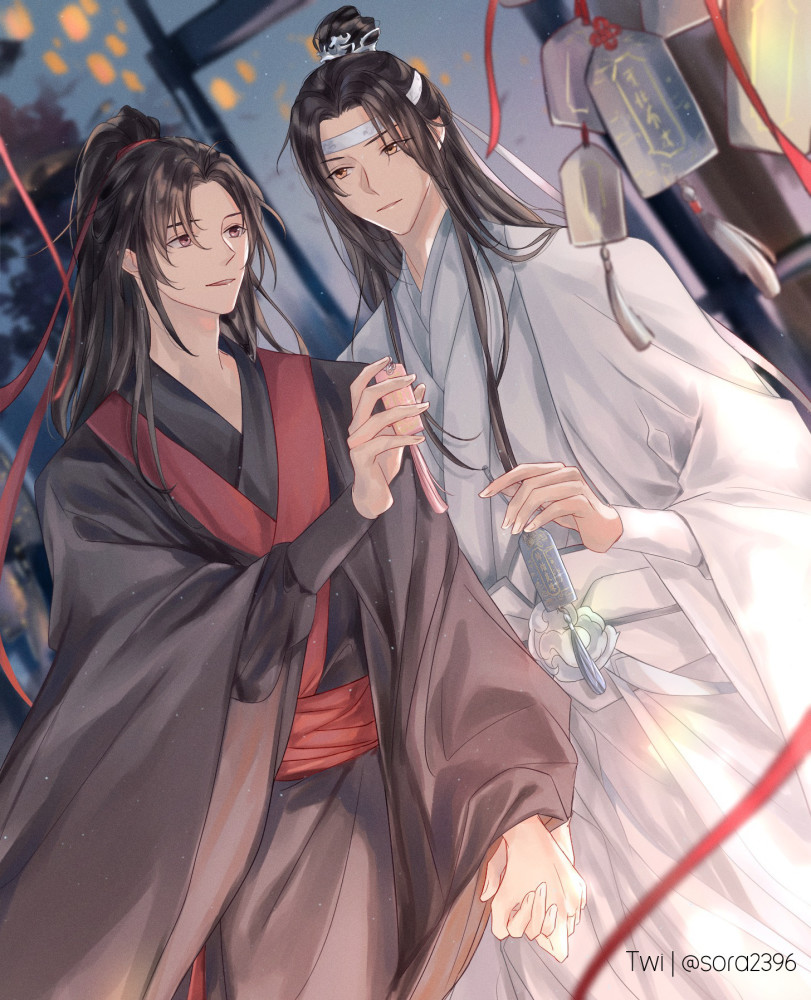 魔道祖师高清壁纸忘羡夫夫在同一伞下画面太美