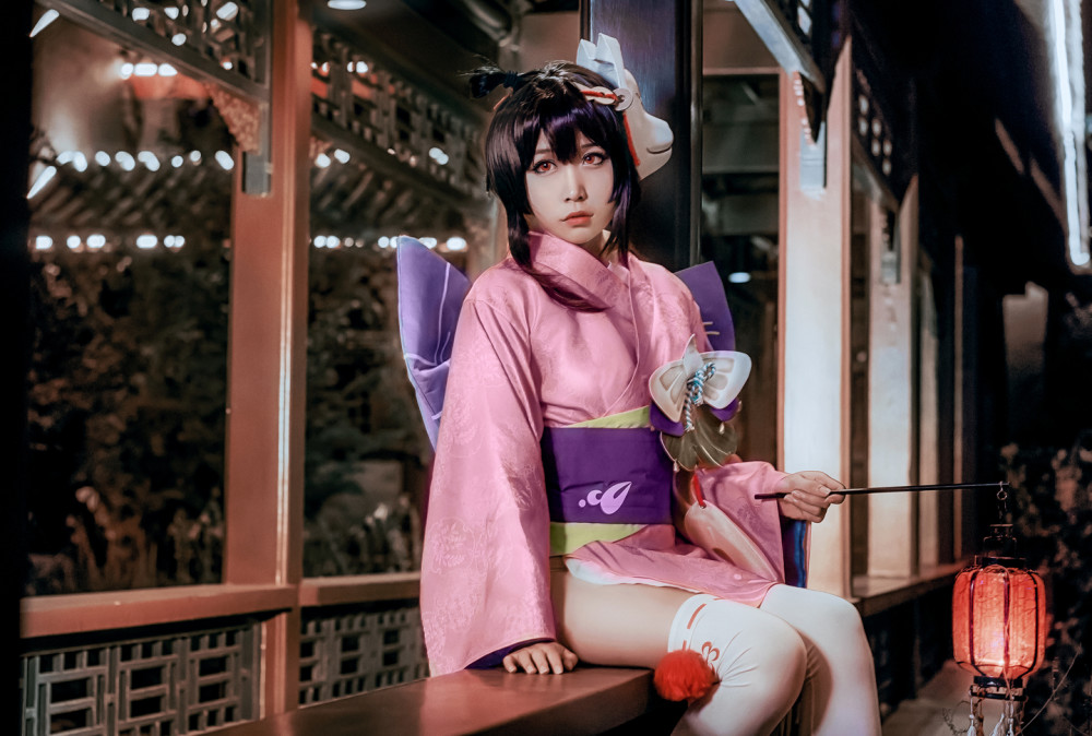 网易阴阳师手游神乐樱色金鱼皮肤cosplay