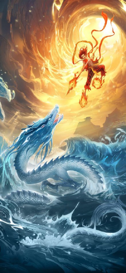 敖丙的"龙尾"被哪吒当鱼吃,申公豹及时阻止,可怜的小白龙!