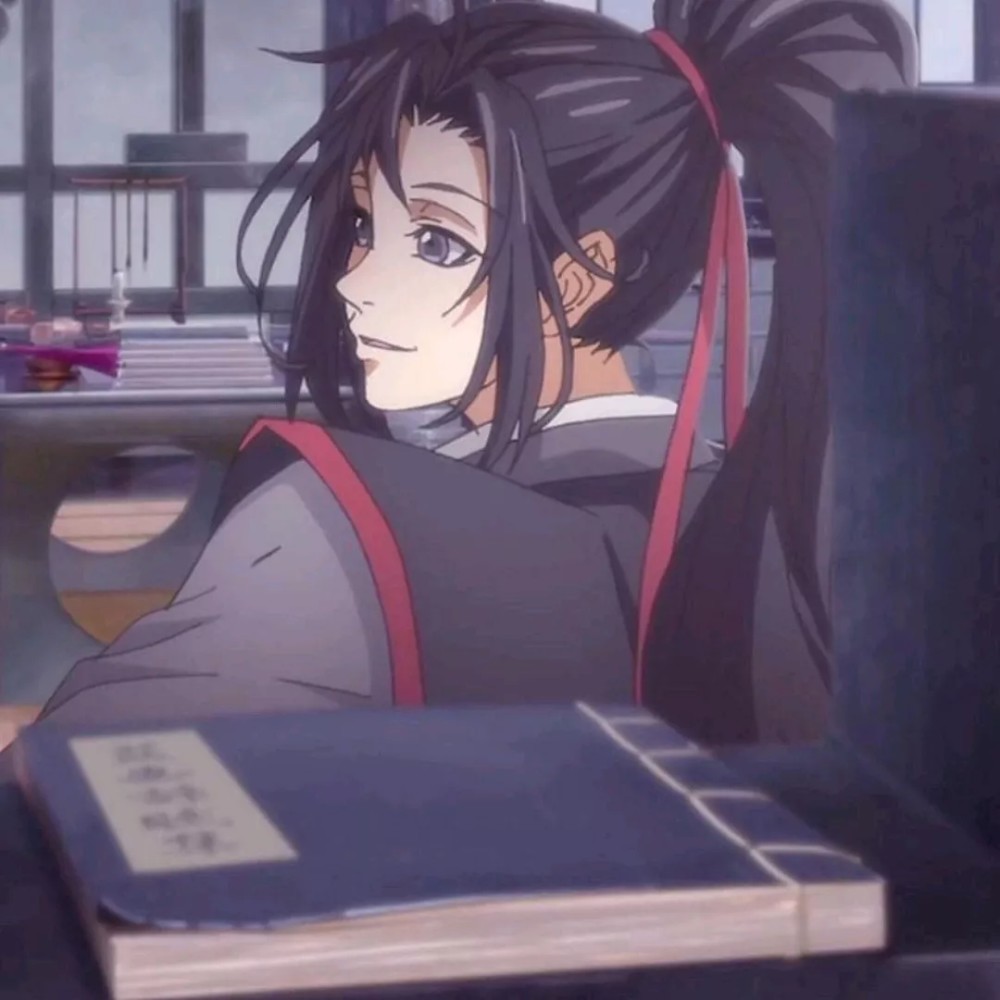 《魔道祖师》高清头像:高冷的蓝二哥哥,被爱心击中!