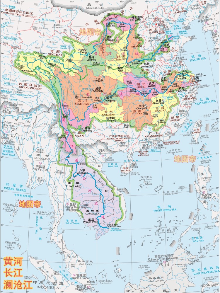 亚洲的湄公河流经哪六个国家?