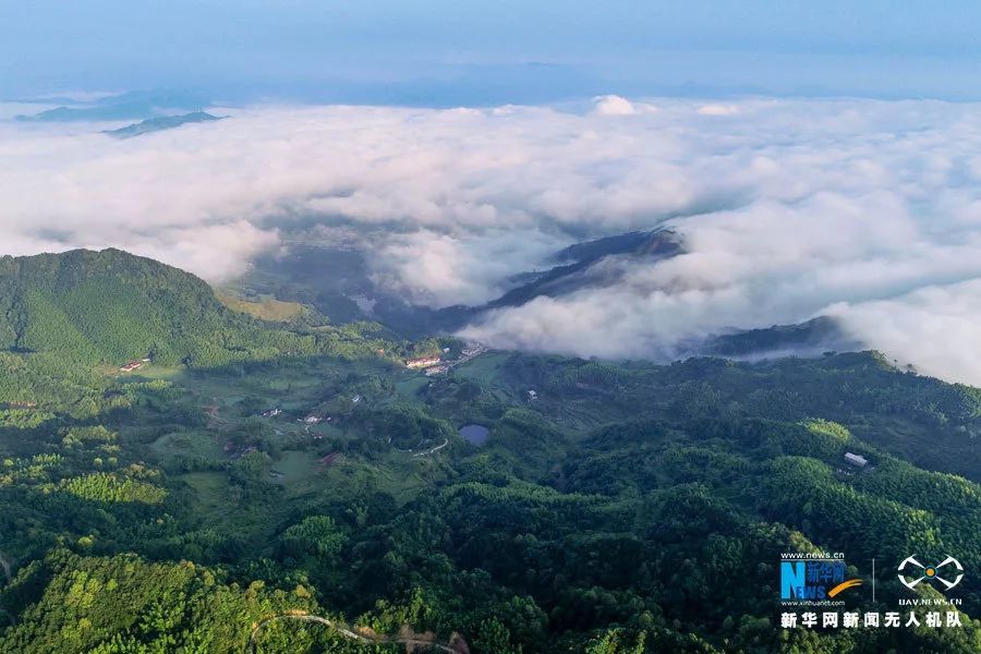 【航拍】蕲春独山港村 云雾景观美不胜收