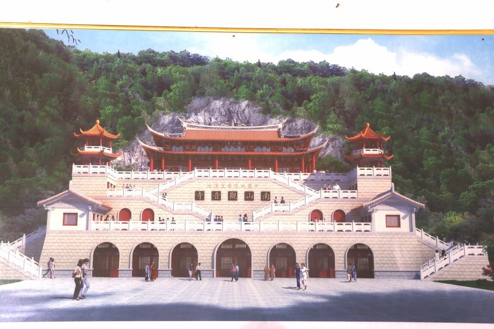 观音寺主殿周边景观配套目前已全面完成规划设计,目前同步进行建设中