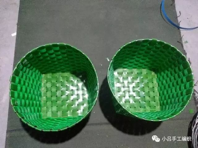 手工打包带编织1:纯绿色提篮