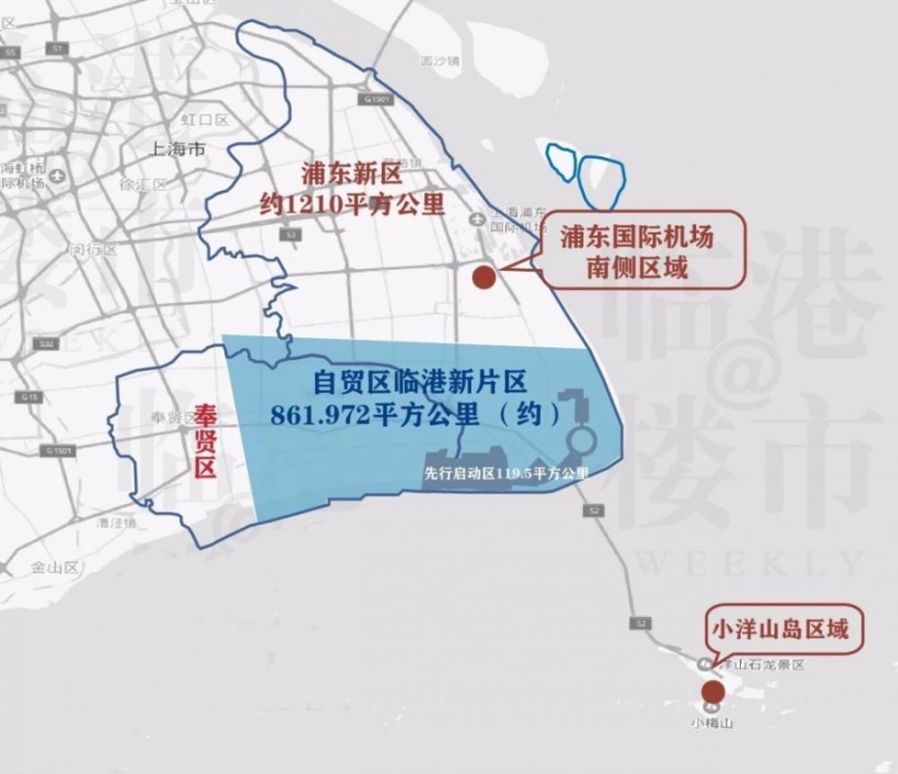 上海自贸区新片区的面积,与香港特别行政区1092平方公里的面积相差无