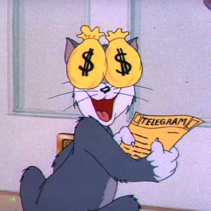 动漫图片: 满眼都是钱的汤姆猫,真可爱呀