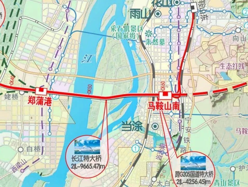 郑蒲港站总规模2台4线(含正线4条).