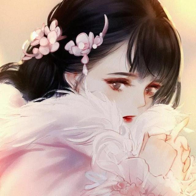 一组超美的qq头像:古风小美女,头上的发饰金光闪闪的!
