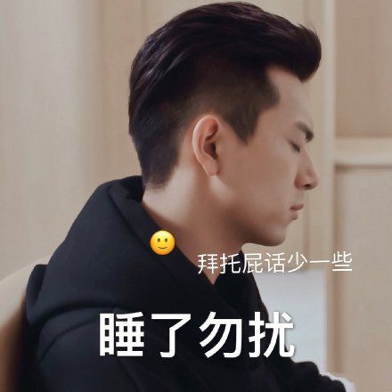 李现搞笑表情包:老公要睡了,请勿打扰!