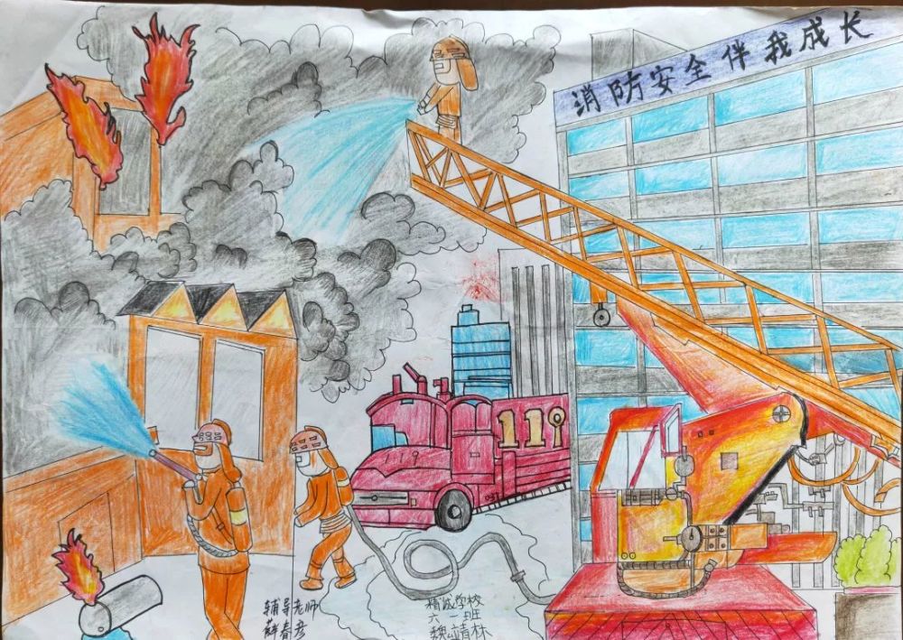 中小学生消防安全绘画作品评选
