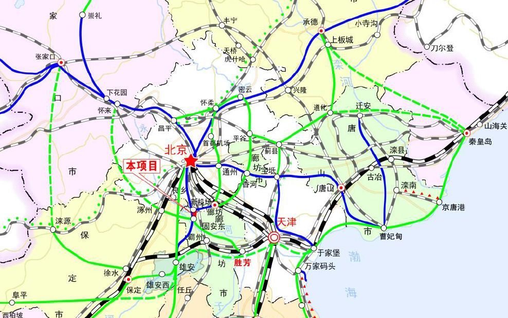 东站 3,正在规划中的 天津至北京新机场联络线设永清南站和固安东站 4