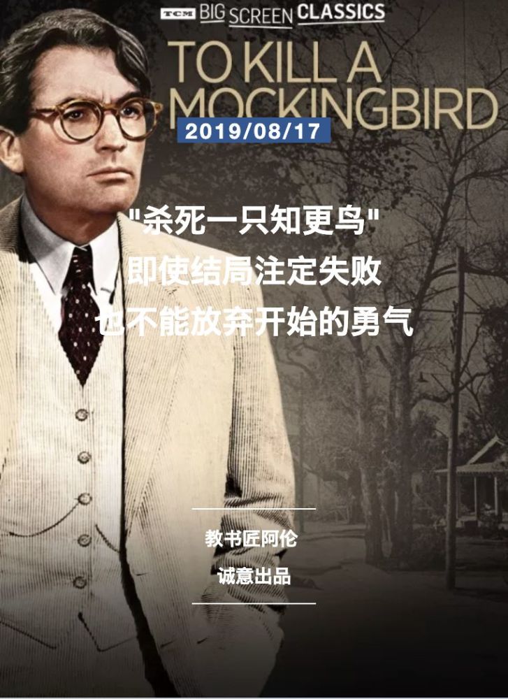 【经典重读】杀死一只知更鸟 即使结局注定失败 也不能放弃开始的