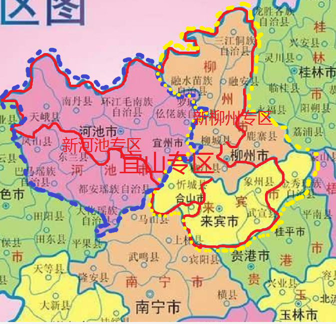 宜山柳州合并,又重新拆分出柳州,河池