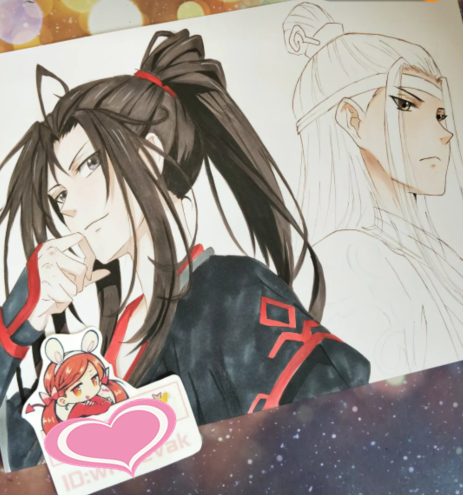 美术生手绘"魔道祖师",本以为毁原著,看到成品才知道是神还原