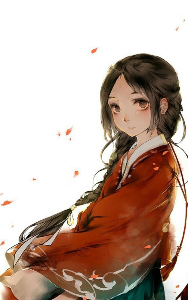 二次元古风少女插画图片