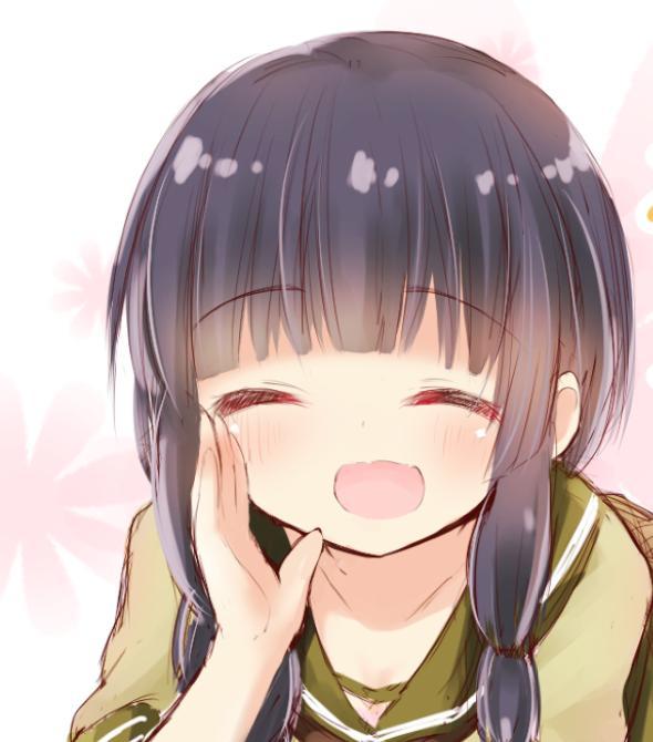 二次元灵动可爱的小姑娘,笑容甜美惹人爱