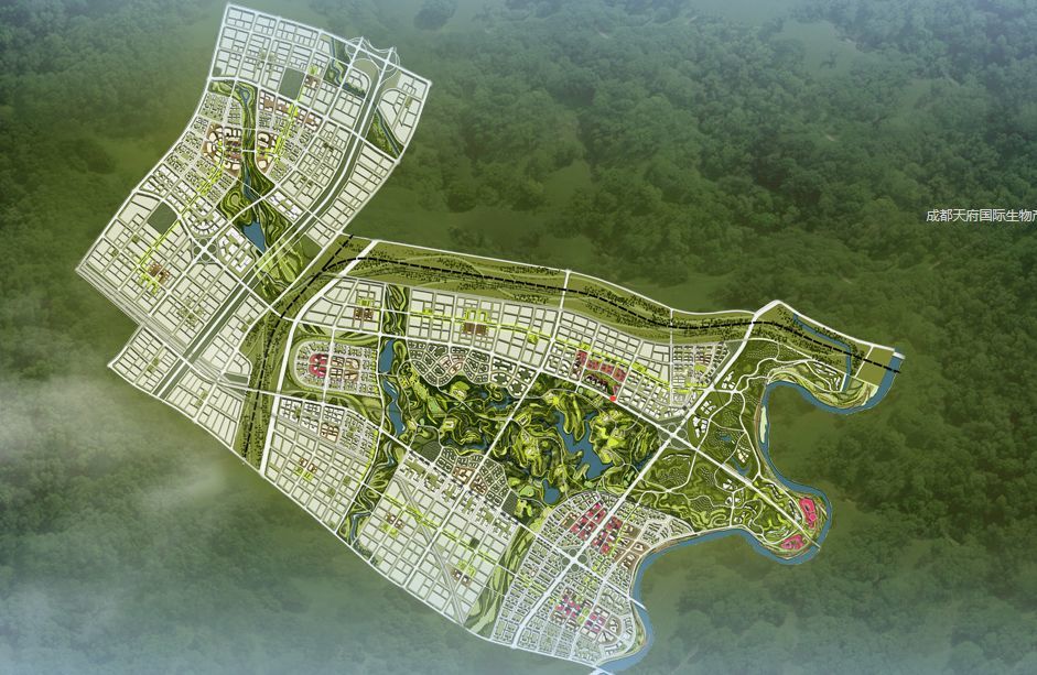 天府国际生物城规划图,图据天府国际生物城投资开发有限公司官网