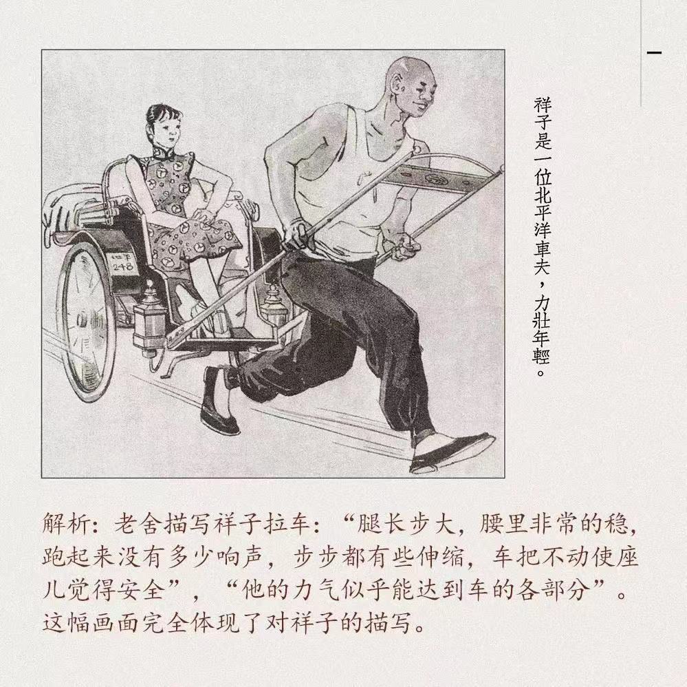 都知道骆驼祥子是老舍笔下的人物,那他在画作中的形象