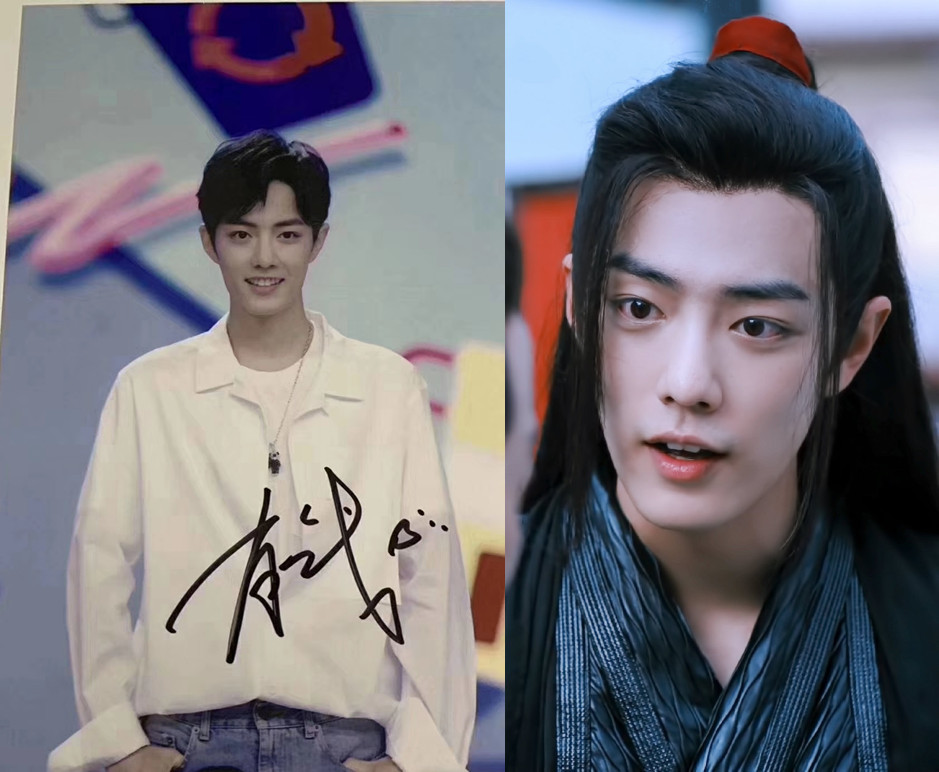 陈情令男团签名照,肖战有钱,宋继扬清秀,而王一博:这