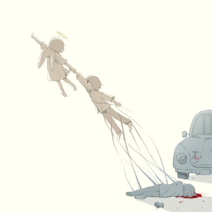 推画师绘制的一组致郁系作品人性图