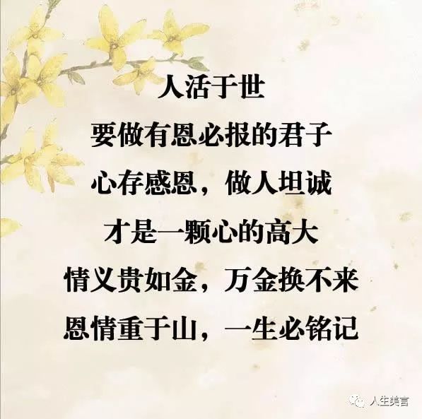 心存感恩,做人坦诚