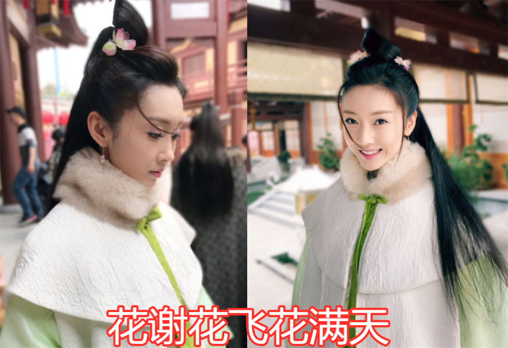 就是比如说这位女明星,她曾经在花谢花飞花满天当中扮演了一位花聘婷