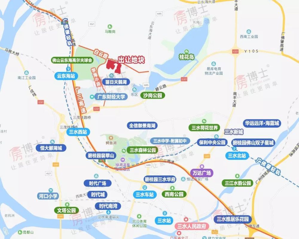 三水云东海挂牌14.6万m 地块 拟建二甲综合医院