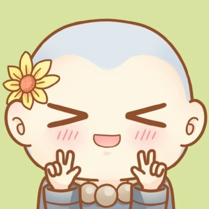 动漫头像:不同表情的小和尚