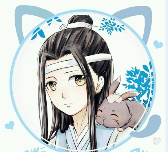 《魔道祖师》情侣头像:蓝忘机在脸上写着"天天",是