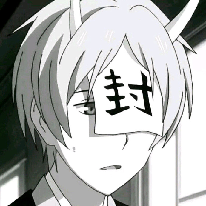 黑白红眼系列动漫男生头像,张张好看