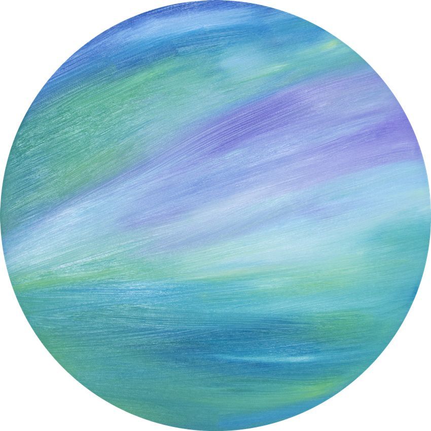 陈紫君 流星极光 布面油画 40×40cm 2015