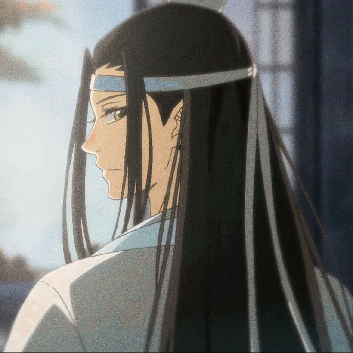 魔道祖师动漫头像:一身白衣服的蓝湛,温柔大气