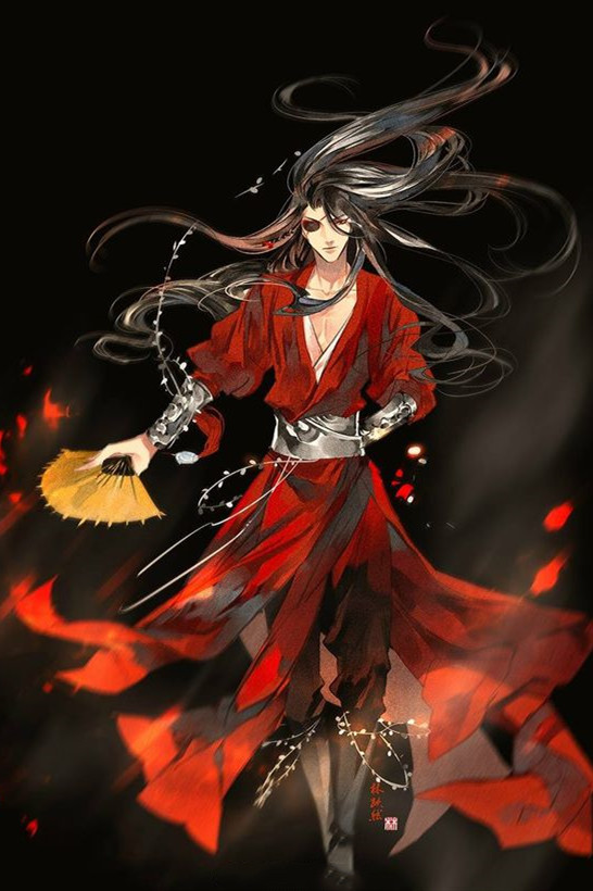 《天官赐福》壁纸:花城化身霸道总裁,身穿西装的模样