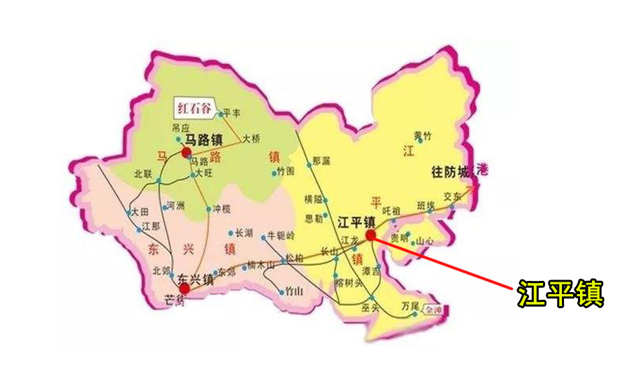 广西防城港东兴市面积最大的镇,是全国千强镇,拥有京