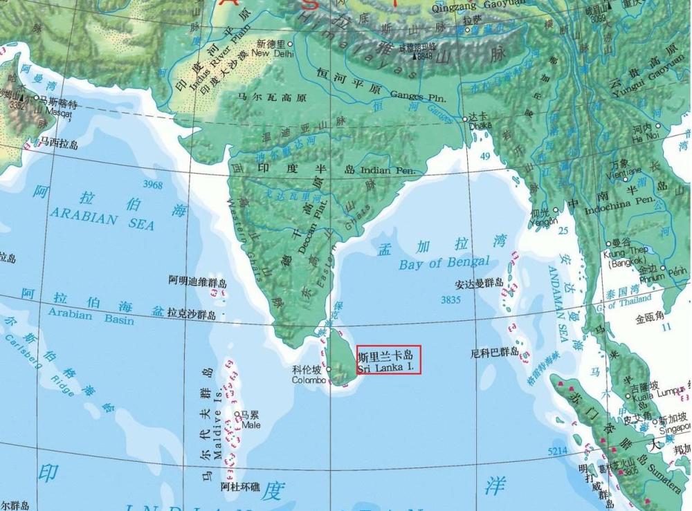 南亚"斯里兰卡岛"的地形是怎么样的?