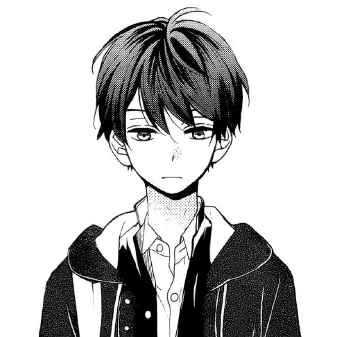 最近流行的黑白系动漫男生头像