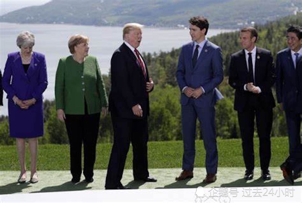 特朗普身高造假!在g7峰会"全家福"中找到证据
