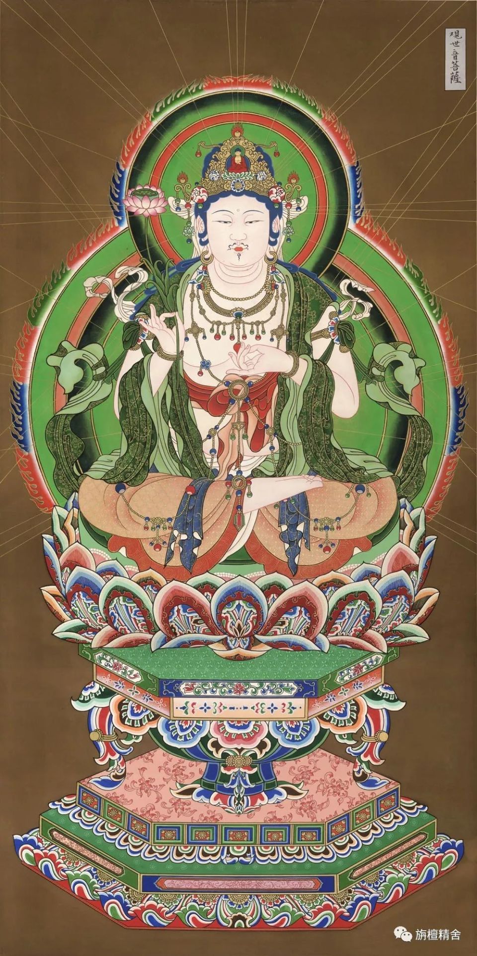 佛教八大菩萨画像,精美无比