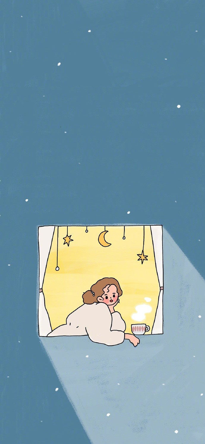 动漫图片女孩在窗前思念一个人