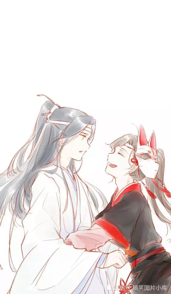 魔道祖师"cp"壁纸:少年魏婴跑到蓝忘机怀里撒娇