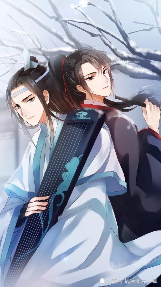 魔道祖师"cp"壁纸:魏婴和蓝忘机站在一起,妥妥的官方cp
