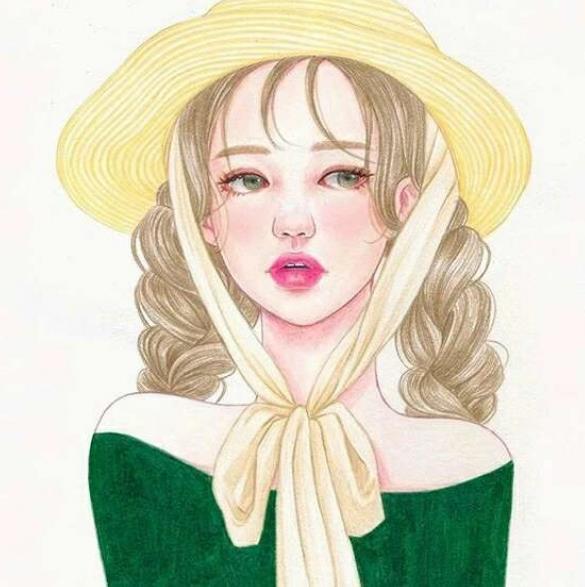 精致·手绘·女生头像:你永远不知道,明天和意外哪一