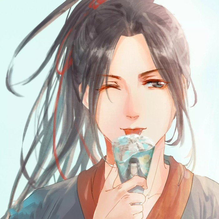 "魔道"情头:魏无羡vs蓝忘机,一起吃可爱多,嗯,超级甜的!