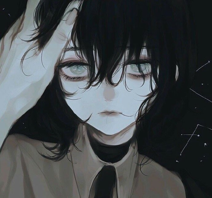 动漫头像,黑白画风的小女孩