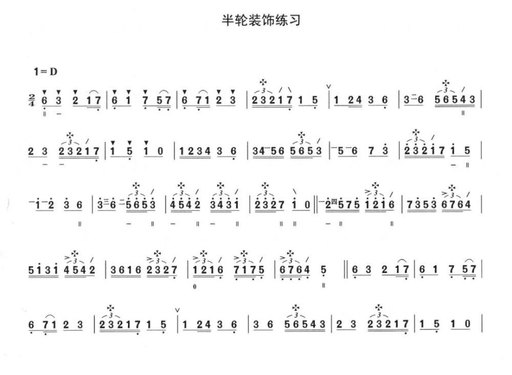 新爱琴从零开始学琵琶 第87课 七级练习曲《半轮装饰练习》