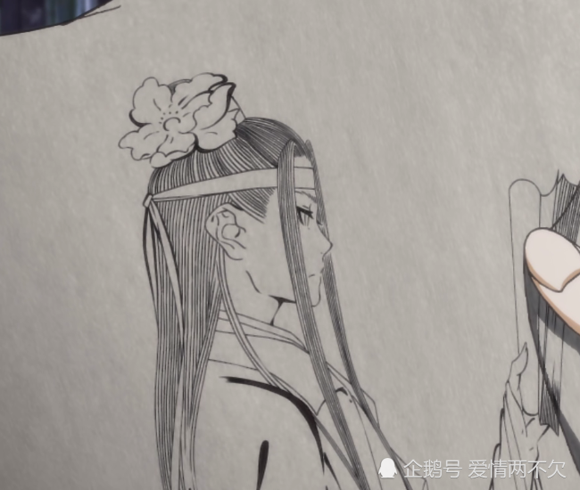 魔道祖师:魏无羡给蓝忘机的自画像,头上的花代表什么意思?