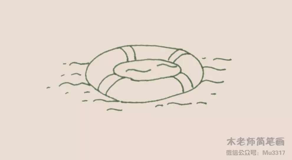 木老师简笔画-游泳圈