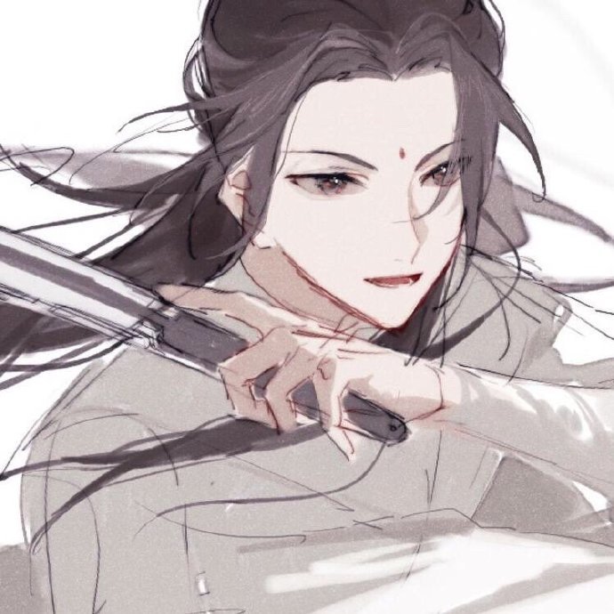 动漫图片,带着扇子的古风男子