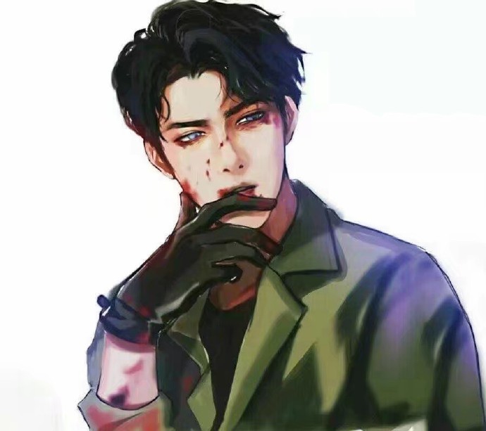 动漫男生头像,绿头发红眼睛的小哥哥真是帅炸了
